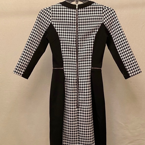 H & M 🔥SALE🔥 Houndstooth Dress Zipper Pockets - Picture 3 of 6